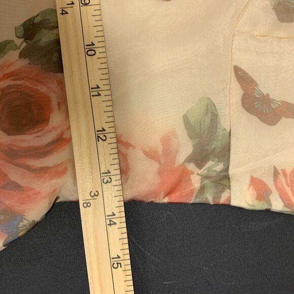 Womens Retro Romantic Floral Burgundy Crochet Lace Fitted Bodice Dress Medium - Picture 12 of 13